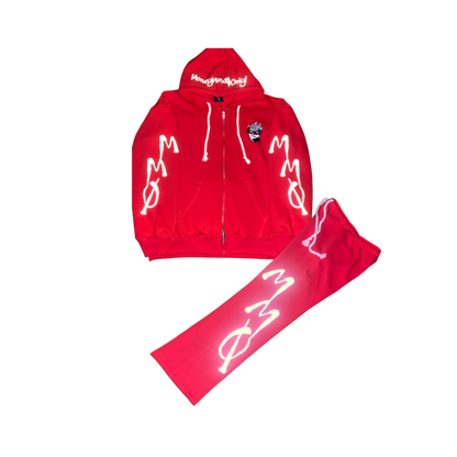 MM0 - Gym Red Reflective Tracksuit