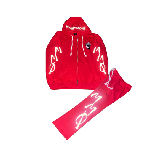 MM0 - Gym Red Reflective Tracksuit